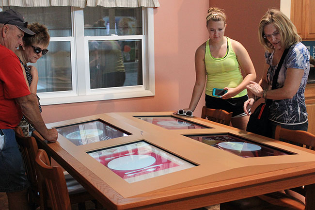 Build your own meal on the interactive/digital dining table.